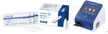 15분 내로 개인의 중화항체를 진단 가능한 신속진단키트. VERI-Q SARS-CoV-2 Neutralizing Antibody Rapid Test Kit, VERI-Q Pino View (미코바이오메드 제공)