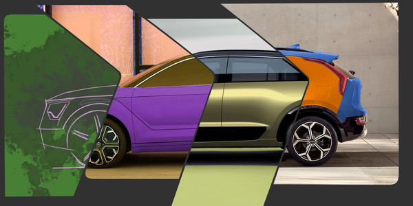 기아 디자인센터 디자이너가 니로 EV를 활용해 제작한 디지털 아트 ‘The PROCESS’ (기아 제공) 