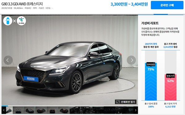 리본카, 하나캐피탈 인증 중고차 판매 개시 (오토플러스 제공)