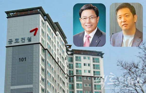 (왼쪽부터)서재환 사장과 박세창 사장이 이끄는 금호건설이 올해 실적이 악화하면서 재무도 불안정 하다. [사진=팩트인뉴스, 금호건설]