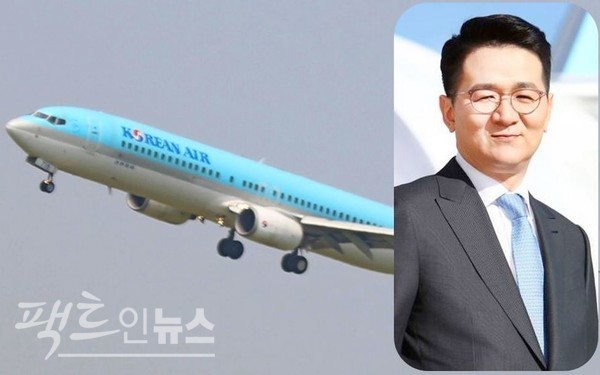 올해 상반기 세계 각국이 코로나19에 대한 규제를 완화하면서 조원태 대한항공 회장이 비상하고 있다. [사진=팩트인뉴스, 대한항공]