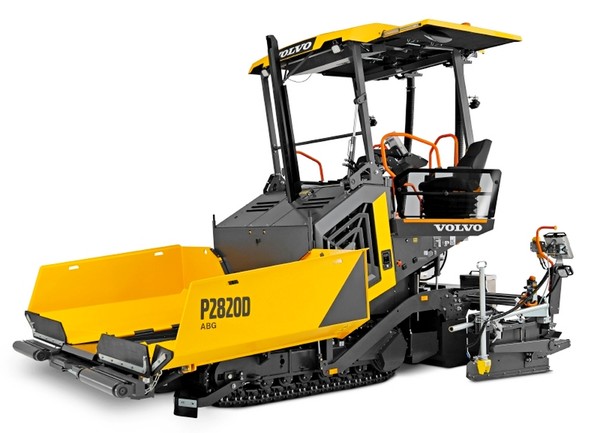볼보건설기계가 소형 아스팔트 피니셔 P2820D를 한국에 선보였다. [사진=볼보건설기계]