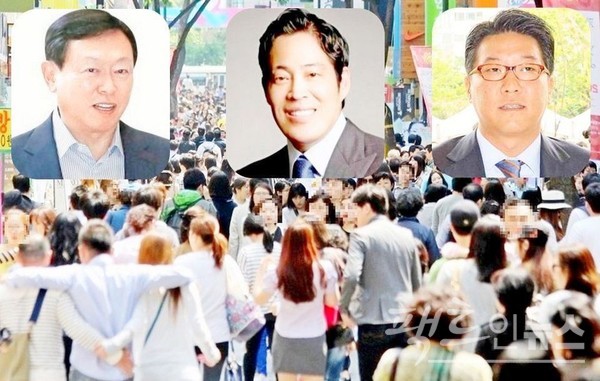 (왼쪽부터)신동빈 롯데 회장과, 정용진 신세계 부회장, 정지선 현대백화점그룹 회장 등이 지난해 사상 최고 실적을 기록했다. [사진=정수남 기자, 각사]