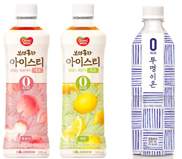 동원F&B의 보성녹차 아이스티 제로, 투명이온. [사진=동원F&B]