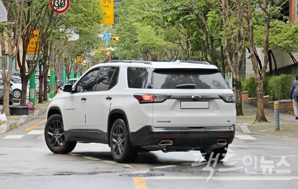 한국에 들어온 SUV GM 트래버스. [사진= 정수남 기자]