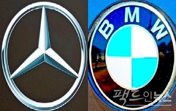 수입차 업계 양대 산맥인 독일 메르세데스-벤츠 코리아와 BMW그룹 코리아가 지난해 사상 최고실적을 달성했지만, 수익성은 저조했다. 각사 엠블럼. [사진=정수남 기자]