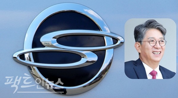 곽재선 회장이 KG 모빌리티의 빠른 회사 정상화를 주도하고 있다. KG 모빌리티 엠블럼. [사진=정수남 기자, KG 모빌리티]