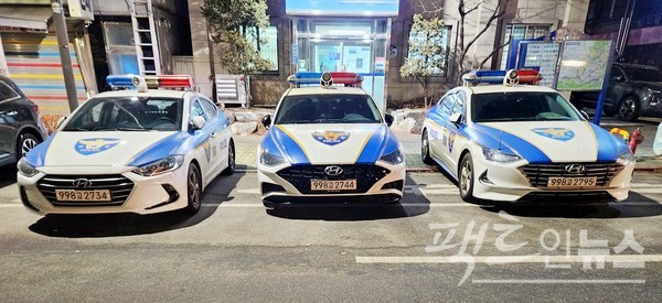 쏘나타 경찰차. [영상/사진=정수남 기자]