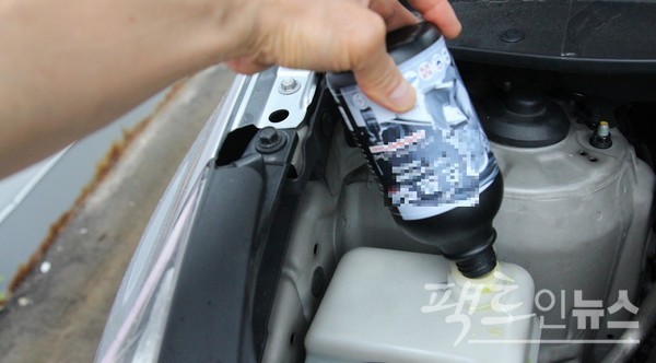 한 중소기업이 개발한 냉각수 첨가제는 연비 개선과 함께 배기가스 저감, 소음 감소 등에서 탁월한 효과를 낸다. [사진=정수남 기자]