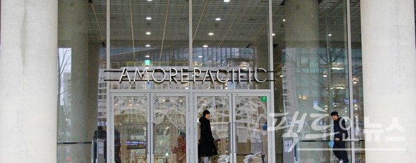 거대한 돌기둥이 사옥을 받치고 있다. 그리스 아테네에 있는 파르테논 신전의 웅장한 돌기둥을 떠오르게 한다. 전형적인 필로티 구조로 지진에 취약하다. 2018년 초에 발생한 지진으로 포항이 큰 피해를 본 이유 중에 하나다. 관내에 필로티 구조의 건축물이 많아서다. [사진=정수남 기자]