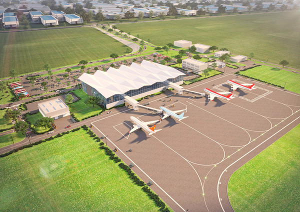 새만금 국제공항 조감도(계류장). [사진=DL이앤씨]