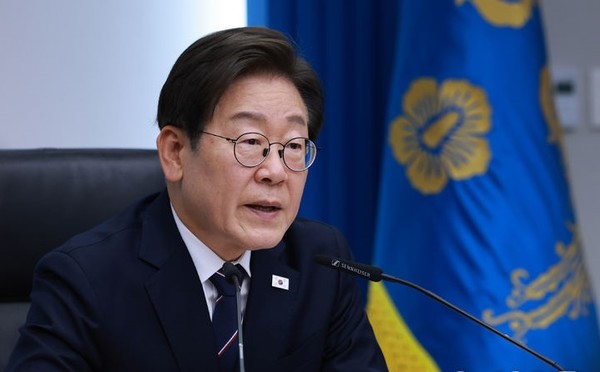 이재명 대통령이 23일 서울 용산구 대통령실 청사에서 열린 제1차 수석보좌관회의에서 발언하고 있다. [사진=뉴시스]