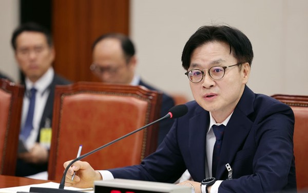 김정관 산업통상자원부 장관 후보자가 17일 오전 서울 여의도 국회 산업통상자원중소벤처기업위원회에서 열린 인사청문회에서 발언하고 있다. [사진=뉴시스]