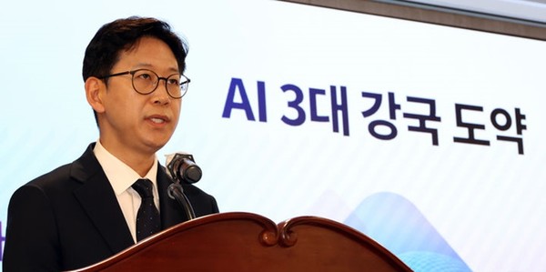 배경훈 과학기술정보통신부 장관이 17일 세종시 정부세종청사에서 열린 취임식에서 취임사를 하고 있다. [사진=뉴시스]