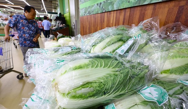 서울 시내 한 대형마트에서 소비자들이 배추를 살펴보고 있다. [사진=뉴시스]