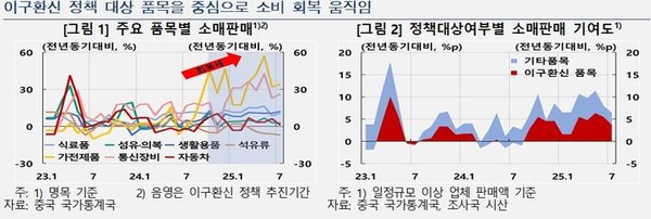  이구환신 정책 대상 품목을 중심으로 소비 회복 움직임. [사진=한국은행]