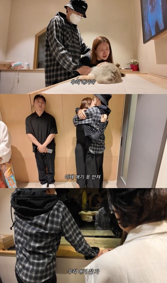 배우 이다해가 반려견을 떠나보내며 눈물을 쏟았다. [사진=유튜브 채널 '1+1=이다해' 캡처]