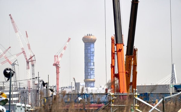 일본오사카 인공섬 '유메시마'에서 진행한 2025년 오사카·간사이 만국박람회 건설 현장. [사진=뉴시스]