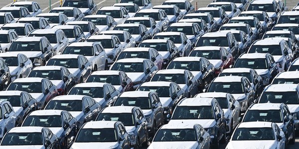 경기 평택항 자동차전용부두에 수출용 차량이 세워져 있는 모습. [사진=뉴시스]