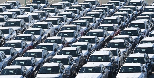 경기 평택항 자동차전용부두에 수출용 차량이 세워져 있는 모습. [사진=뉴시스]